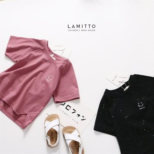 Tonytaobaby Summer New Boys and Girls Sparkling Cotton T-shirt with Strong Design