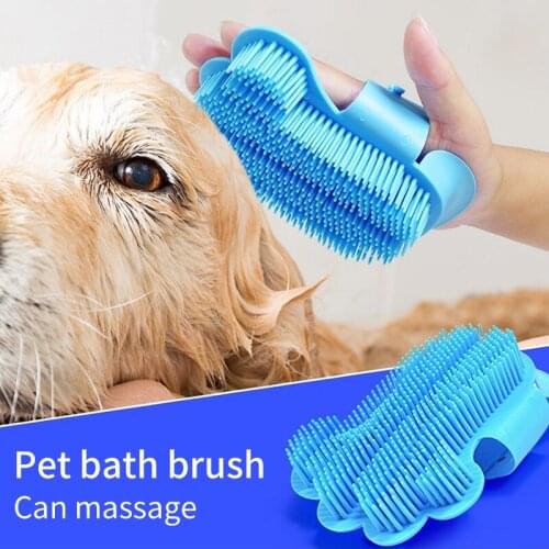 Dog Bath Massage Brush Float Hair Bath Shampoo Cleaning Gloves Pet Bath Brush Silicone Beauty Tools