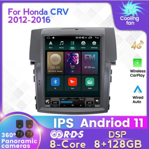 MEKEDE 6+128G For Honda CRV CR-V 4 2012-2016 Tesla style screen Car Radio Multimedia Video Player Navigation GPS Android WIFI BT