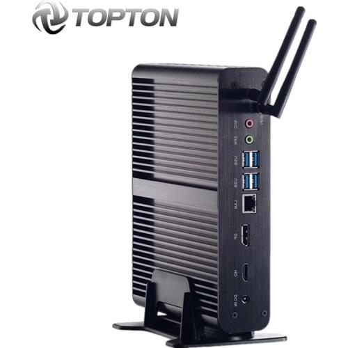 2021 Top Fanless Mini PC Intel Core i7 10510U i7 8565U i5 8265U Mini Computer 2*DDR4 M.2+Msata+2.5'SATA 4K HTPC Nettop HDMI DP