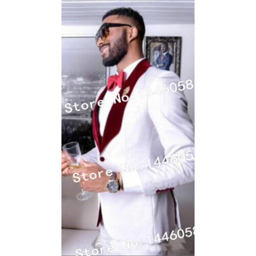 2019 Costume Homme Terno Masculino Velvet Lapel Tuxedos Groom Party Suits Latest Design Wedding Suits for Men 3 Pieces Best Man