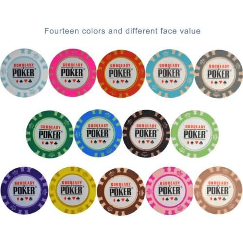 25PCS/LOT Poker Chips sets Black Jack Poker Crown Chips Casino coins Playing Poker Club Game Accessories 14g Metal Texas