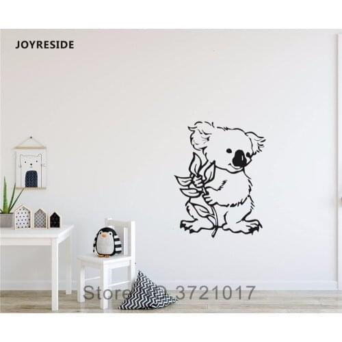 JOYRESIDE Africa Animal Wall Decor Koala Bear Wall Decal Vinyl Sticker Decor C ute Baby Room playroom Decoration Wall Decal A546