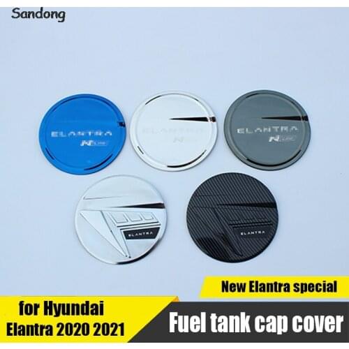 New car fuel tank cap cover parts modified exterior to enhance sporty style for Hyundai Elantra Avante CN7 2020 2021