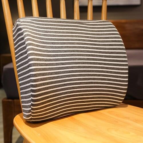 Solid Colors Memory Foam All Season Support Back Massager Waist Cushion For Home Office Chair Back Car Seat Pillow Relieve Pain