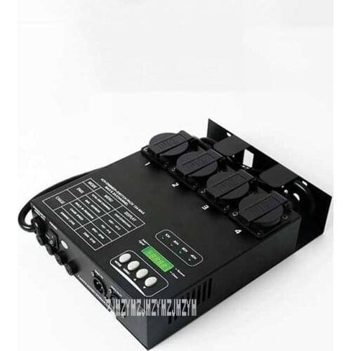 AMT-8008 DMX 512 EU Plug 1KW Dimmer 4 Channels Silicon Pack Box Hanging Bar DJ Stage Light Control Fixture Dimming Equipment