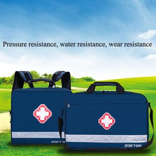 Outdoor First Aid Kit Outdoor Sports Navy Nylon Waterproof Cross Messenger Bag Family Travel Emergency Bag DJJB040