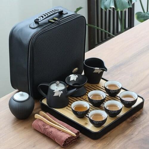 Portable Travel Teaware Sets Ceramics Handmade Creative Japanese Afternoon Teaware Sets Service A The Home Kitchen DB60CJ