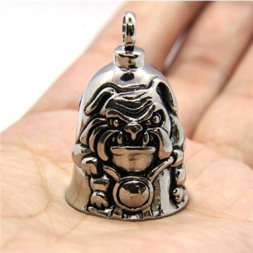 2018 Newest Motorcycles Biker Mad Dog Biker Bell Pendant 316 Stainless Steel Polishing Heavy Bell Pendant