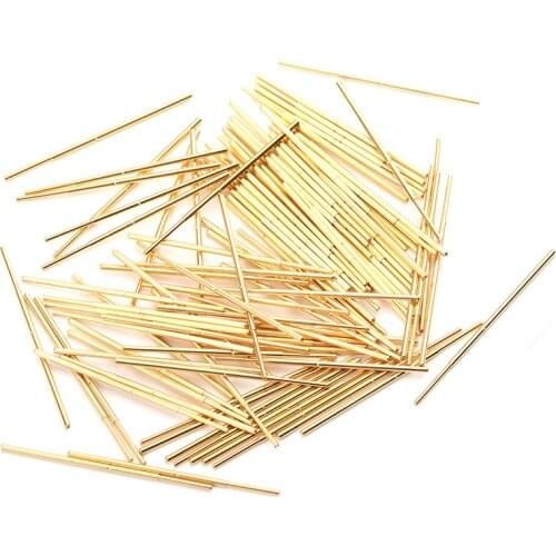 Durable Brass Spring Test Probe PAL75-Q1 Household Metal Spring Test Probe Sleeve Length 33.35mm Spring Test Probe 100 / PCS