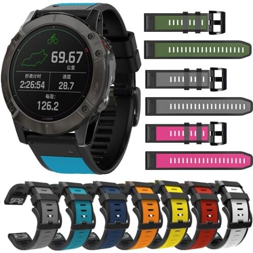 22mm 26mm Silicone Strap For Garmin Fenix 6 6X Pro/Fenix 5X 3 HR Quick Release Easy Fit Watchband For Garmin Forerunner 945 935