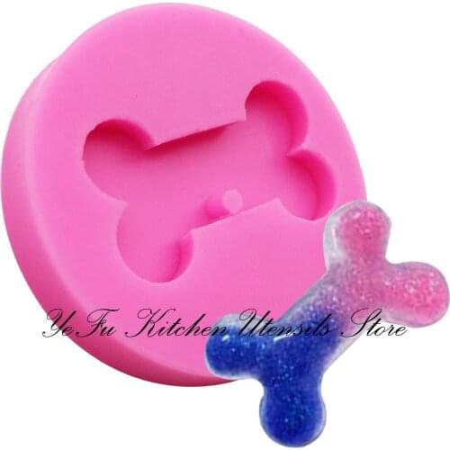 DIY Dog bones shaped silicone mold for cake stencil Fondant cake deocorating tools silikon form T1057
