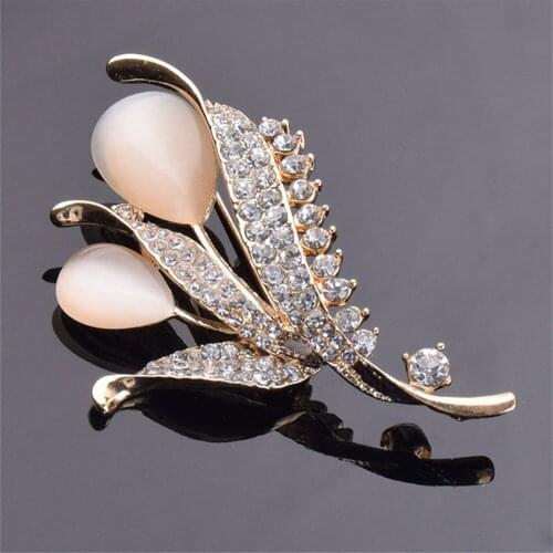 Rhinestone Brooch Vintage Suit Brooch Clothing Jewelry Pin Accessories Fowers Pin and Brooches