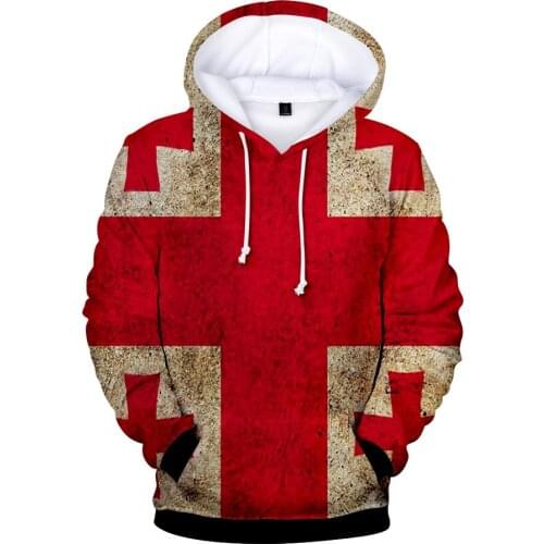 Mens Boys 3D Hoodies Sweatshirt Flag France Print Harajuku Lady Girl Georgia Hoodie Mens Clothing Casual Street Wear Pullover