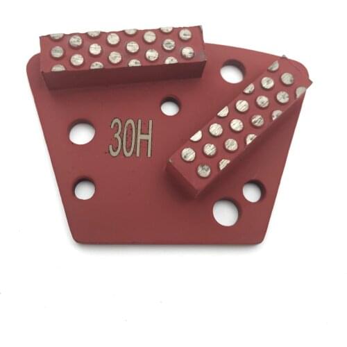 3 pieces grit 30 hard bond 6 Holes Metal Bond Trapezoid Diamond Grinding Wheel Medium Bond Wet/Dry Pads