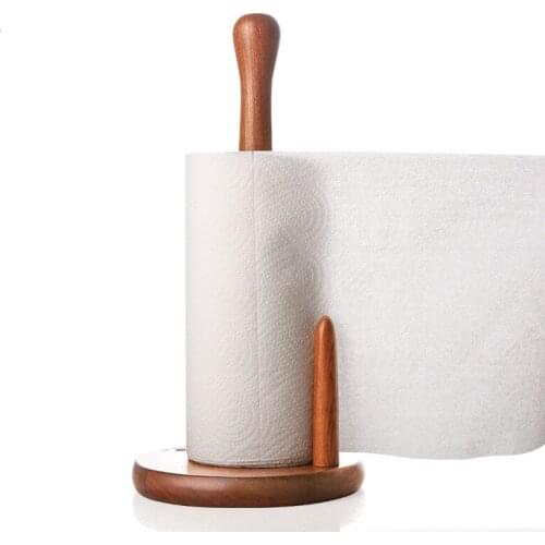 Solid Wood Kitchen Paper Towel Holder European Creative Household Roll Paper Holder Wooden Bathroom Paper Rack