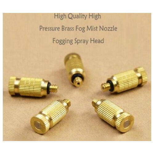 5pcs/10pcs High Quality High Pressure Brass Fog Mist Nozzle Fogging Spray Head 10/24 Male Threaded 0.1//0.2/0.3/0.4/0.5mm
