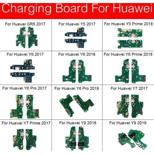 Charger USB Jack Board Module For Huawei GR5 Y5 Y6 Y7 Y9 PRO Prime 2017 2018 2019 Charging Port Usb Connector Board Replacement