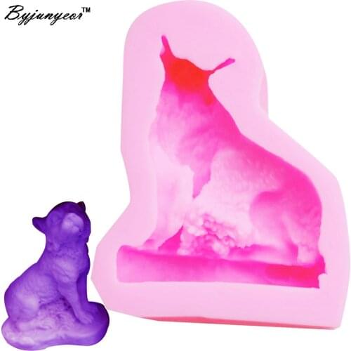 M493 Animal Cartoon Dog UV Resin Silicone Mold Fondant Chocolate Candy Gumpaste Lollipop Crystal Epoxy Soft Clay Soap Moulds