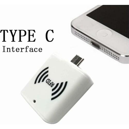 13.56mhz ISO14443A HF tiny size RFID OTG Android phone USB Type-c interface portable Handheld IC card reader