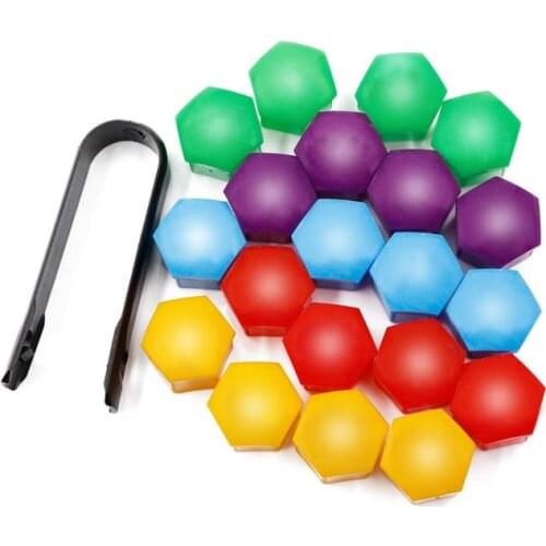 20Pcs 19mm Automobile Wheel Nut Bolt Cover Decorate Protection Tire Wheel Screw Bolts Nut Cap Hub Screw Protector Accessories