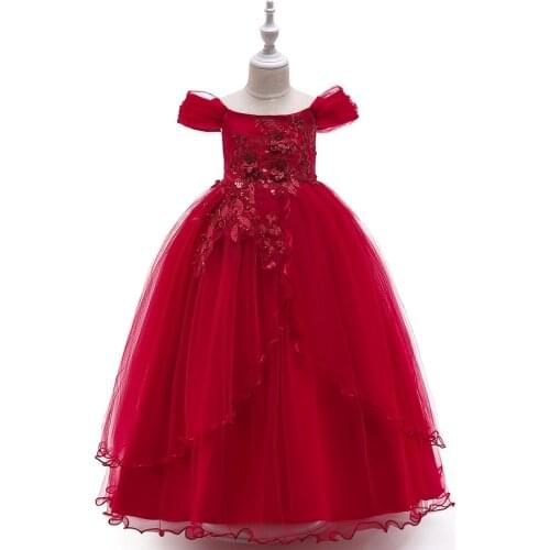 2020 Hot Sale Kids Girls Dress Princess Birthday Party Wedding Elegant Dresses for girl 3-14T