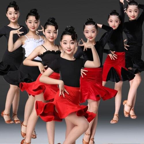 2021 Dance Practice Dresses Latin Performance For Girls Spandex Class B Competition Trade Examination