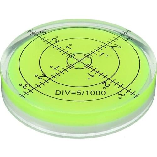 60*12mm Bubble Spirit Level Acrylic Round Horizontal Bubble Level Office Desk Tripod Plane Calibration Leveler Measuring Tools
