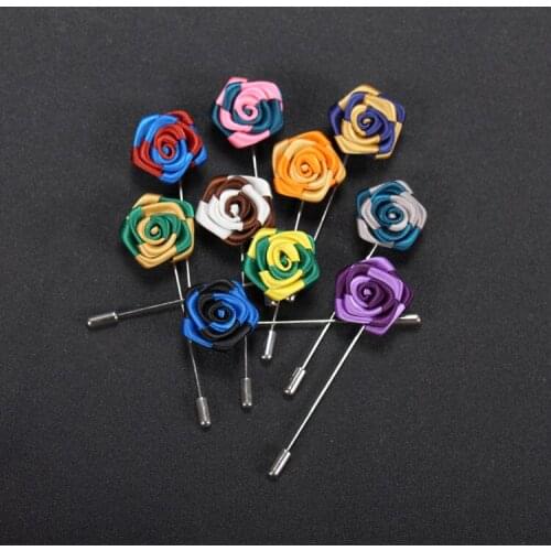 Free shipping , 20 pcs/lot , Mens Rose Flower Lapel pin, Flower Lapel pin stick, Corsage, Valentines day gift