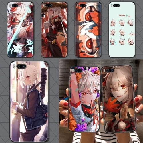 Genshin Impact Kaedehara Kazuha Phone case For Xiaomi Mi Max Note 3 A2 A3 8 9 9T 10 Lite Pro Ultra black pretty waterproof soft