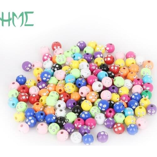 HOT Sale 8mm 100pcs/lot Shiny Acrylic Beads For Jewelry Making For DIY Bracelet Necklace