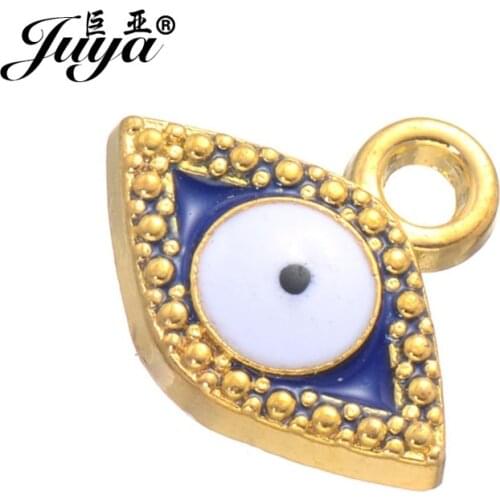JUYA Vintage Evil eyes Charms Handmade Jewelry accessories 25pcs 13X15mm pendant Fit earrings Bracelet Necklace Anklet AE0006