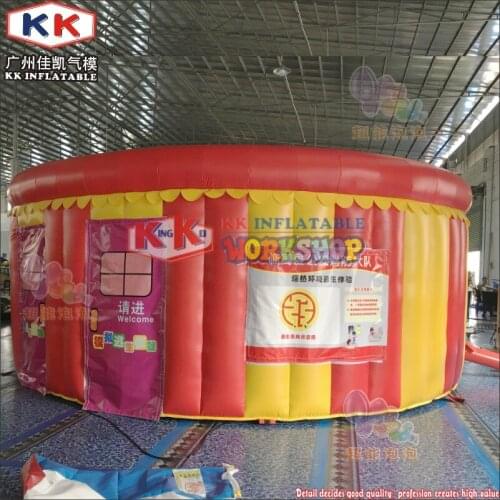 Round Type PVC/Oxford Drill tent inflatable Round fire safety house escape room tent