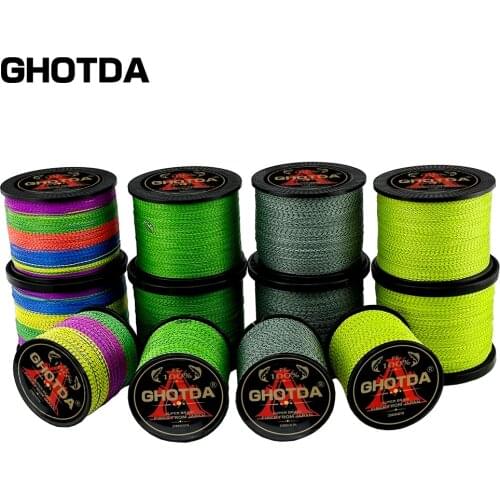 GHOTDA 8 Strands 1000M 500M 300M 100M Camouflage Spot PE Braided Fishing Line Multifilament Saltwater Fishing Wire