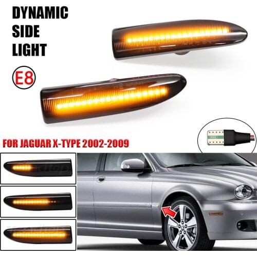 Rearview Flashing LED Turn Signals Intermittent Mirror Side Light For Jaguar X-Type 2002 2003 2004 2005 2006 2007 2008 2009