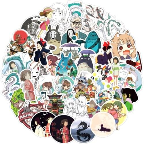 10/30/50pcs/pack Japanese Anime Spirited Away Stickers For Skateboard Helmet Gift Box Bicycle Computer Notebook Childrens Toys