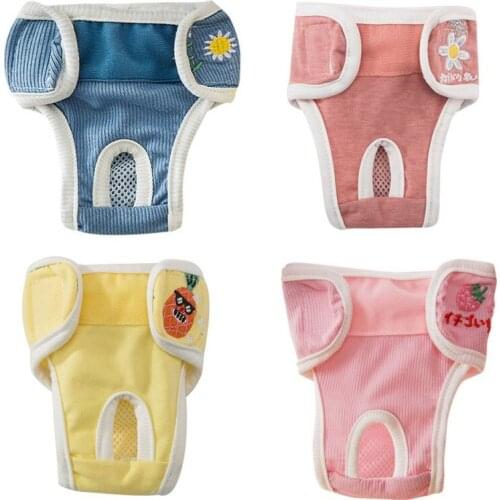 New Dog Diaper Physiological Pants Fashion Female Dog Shorts Sanitary Washable Menstruation Underwear Briefs Jumpsuit For Dog