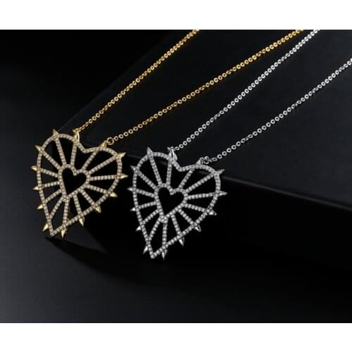 HECHENG,Love Heart Pendants Necklace ,For Women Gold Color ,Valentine Lover Necklace,Wholesale Accessories