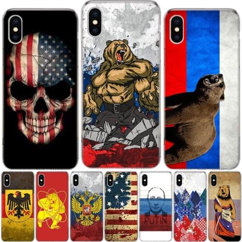 Hot Vintage Russia Flag Phone Case For iphone 12 MIni 11Pro MAX XS 8 7 6 6S Plus X 5 5S SE XR SE 2020 Cover Shell Coque