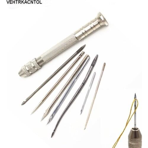 New Stitch Leather Sewing Awl Universal Quick Speed Stitcher Leather Sewing Awl With 7 Needles