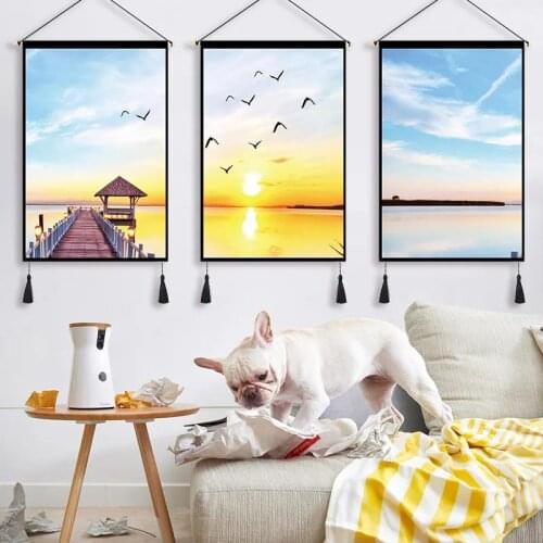 Ins Modern Sunset Landscape Canvas Painting Print Poster Home Decor Pictures Wall Art for Living Room Decoration Scroll Painting