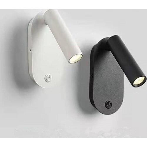 LED Nordic contracted study personality hotel bedroom bring small shoot the light switch reading lamps and lanterns