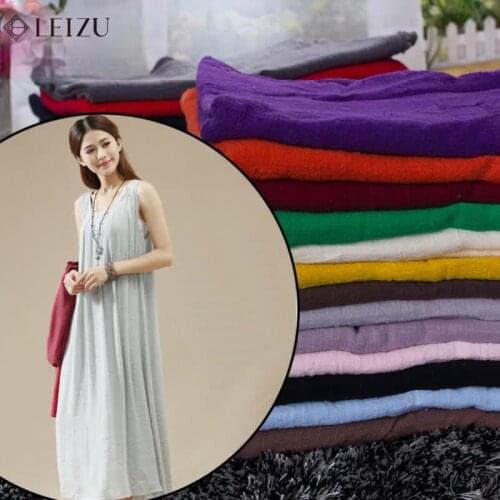 Cotton Linen Fabric Texture Slub Cotton Chinese-Style Linen Crepe Fabric For Summer Ethnic Handmade Clothing Skirts TJ3890