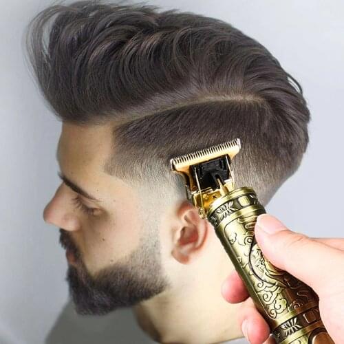 USB Rechargeable Professional Hair Clipper Hair Trimmer Machine Vintage Engraving Electric Shaving Machine