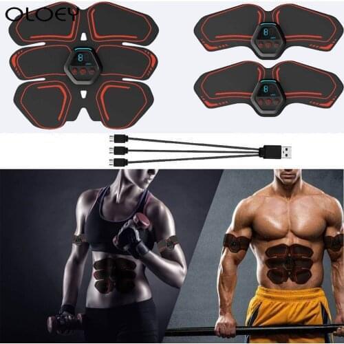 USB Rechargable Electric Press Simulator Massager Abdominal Muscle Sports Exercise Fitness Equipment Training Apparatus Gym Home