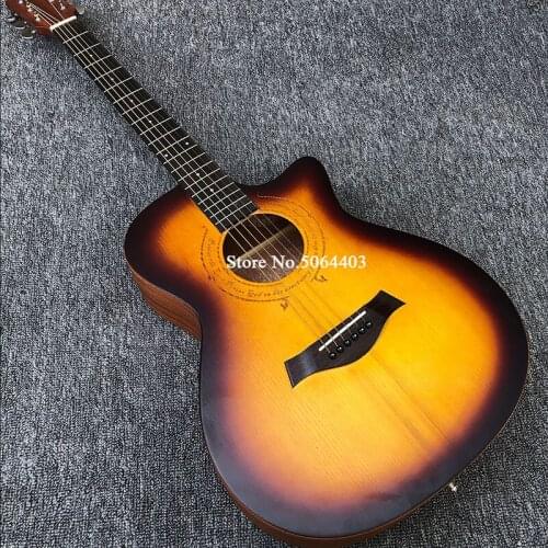 High quality acoustic guitar, spruce panel, matte paint, rosewood fingerboard, free delivery