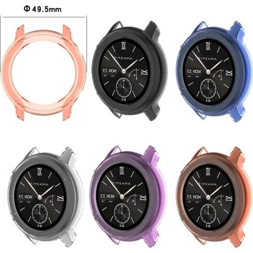 TPU Protective Case Cover For Xiaomi Huami Amazfit GTR 42 47mm Protector Frame For GTR 42 47 mm Watch Shell Accessories Strap