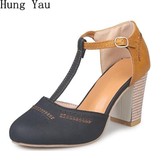 Woman Sandals Shoes 2019 Summer Fashion Style Wedges Pumps High Heels Buckle Strap Gladiator Women Plus Size 34-43