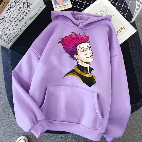 Winter Hisoka Morow Anime Pullover Sweatshirts Women Men Cat Kawaii Poleron Mujer Kangaroo Pocket Hoodie Oversized Basic Hoodie
