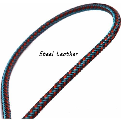 2m/lot Approx 6mm mixed colors stainless steel braided wire cords for bracelets jewelry stainless steel braided strands Threads